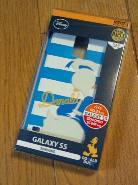◆送料無料◆GALAXY S5★ドナルド ディズニー・シェルジャケット <ストラップホール付> Disney ドナルドダック RT-DGS5D/DD