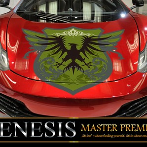 車 ウイング フロント ステッカー デカール バイナルグラフィック ボンネット ワイルドスピード系 大きい fk02