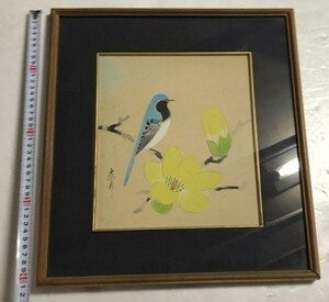 Art hand Auction Cuadro de pájaro con marco Kozuki, obra de arte, cuadro, otros