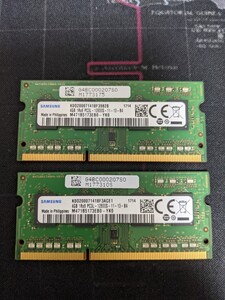 4GB×2枚 PC3L-12800S Samsung製メモリ