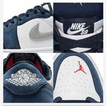 26.0cm NIKE SB × JORDAN AIR JORDAN1 LOW MIDNIGHT NAVY ナイキSB × ジョーダン エアジョーダン1 ミッドナイトネイビー 新品 国内正規品_画像3