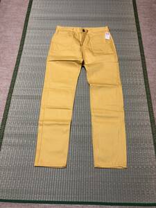 BISON SLIM FITS スリムフィット 17 9E 0528 W33 カラージーンズ 黄 イエロー 新品未使用 国産ビンテージ デッドストック 42TALON アメカジ