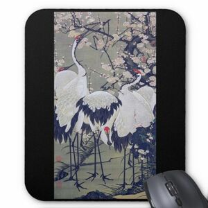 . wistaria ..[ moving ...]. inside [ plum flower group crane map ]. mouse pad ( photo pad )