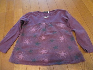 120 long sleeve purple star pattern sweatshirt BeBe