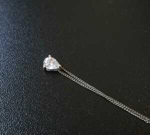  postage included prompt decision silver necklace diamond manner lady's simple on goods 