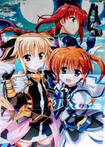  sexy популярный! Magical Girl Lyrical Nanoha Reflection[ высота блок ... &feito* Testarossa ] Cara visual двусторонний постер длина примерный 70cm