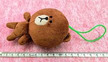 送220円～ 稀少! お探しの方に! LINE「BROWN ブラウン」キャラ マスコット　ぬいぐるみ ラインフレンズ NHN キャラクター グッズ スマホ_画像3