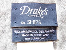 Drake’ｓ for Ships　(ドレイクス　フォー　シップス)　マフラー 　ラムウール　75%　アンゴラ　25%　　スコットランド製　　　高級品_画像8
