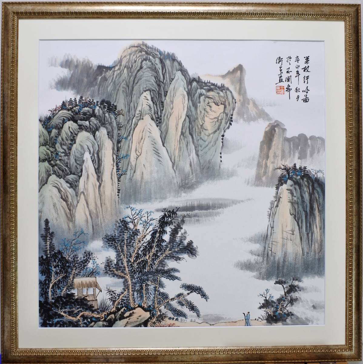 Colección de pintura nacional china ☆ La obra Paisaje del pintor chino de primera clase Wang Weidong es una auténtica obra pintada a mano. Sólo pintura. Artículo almacenado. Se pueden enviar juntos. La tarifa de envío es de 1600 yenes., Obra de arte, Cuadro, Pintura en tinta