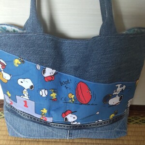 デニムリメイクトートバック ハンドメイド