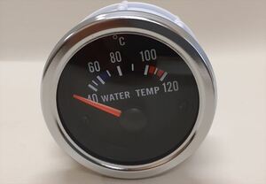  water temp gauge / water temperature gage ( chrome rim / black panel )IG90TWTC-12V 52Φ