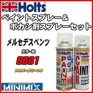 ペイントスプレー メルセデスベンツ 6881 シルバーグリーンM Holts MINIMIX ボカシ剤スプレーセット