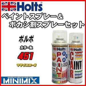 ペイントスプレー ボルボ 451 マヤイエローM Holts MINIMIX ボカシ剤スプレーセット