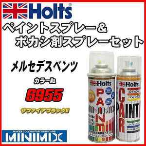 ペイントスプレー メルセデスベンツ 6955 サファイアブラックM Holts MINIMIX ボカシ剤スプレーセット