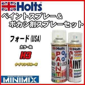 ペイントスプレー フォード(USA) H3 ケイマンブルーM Holts MINIMIX ボカシ剤スプレーセット