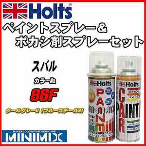 ペイントスプレー スバル 86F クールグレーM (ブルースチールM) Holts MINIMIX ボカシ剤スプレーセット