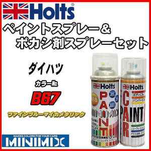 ペイントスプレー ダイハツ B67 ファインブルーマイカメタリック Holts MINIMIX ボカシ剤スプレーセット