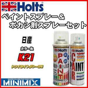 ペイントスプレー 日産 K21 トワイライトグレー2PM Holts MINIMIX ボカシ剤スプレーセット