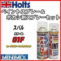 ペイントスプレー スバル C1F セージグリーンメタリック Holts MINIMIX ボカシ剤スプレーセット_画像1