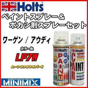 ペイントスプレー ワーゲン / アウディ LP7W ムーンロックシルバーM Holts MINIMIX ボカシ剤スプレーセット