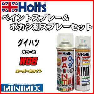 ペイントスプレー ダイハツ W06 スーパーホワイト Holts MINIMIX ボカシ剤スプレーセット