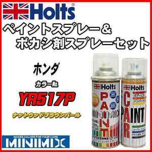 ペイントスプレー ホンダ YR517P ナットウッドブラウンパール Holts MINIMIX ボカシ剤スプレーセット