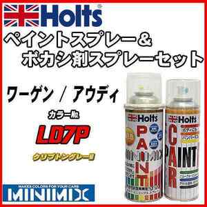 ペイントスプレー ワーゲン / アウディ LD7P クリプトングレーM Holts MINIMIX ボカシ剤スプレーセット