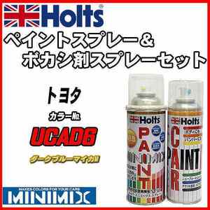 ペイントスプレー トヨタ UCAD6 ダークブルーマイカM Holts MINIMIX ボカシ剤スプレーセット