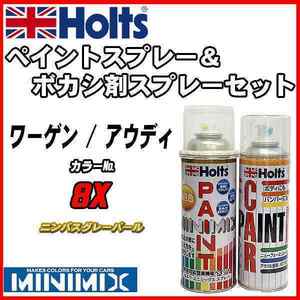 ペイントスプレー ワーゲン / アウディ 8X ニンバスグレーパール Holts MINIMIX ボカシ剤スプレーセット