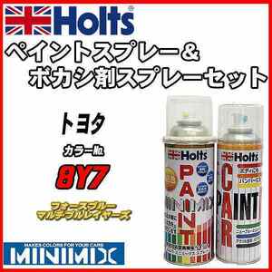 ペイントスプレー トヨタ 8Y7 フォースブルーマルチプルレイヤーズ Holts MINIMIX ボカシ剤スプレーセット