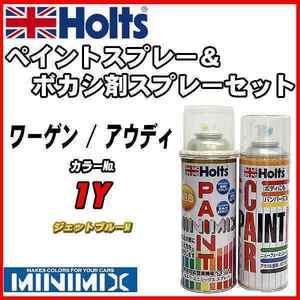 ペイントスプレー ワーゲン / アウディ 1Y ジェットブルーM Holts MINIMIX ボカシ剤スプレーセット