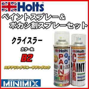 ペイントスプレー クライスラー B2 ステアリングブルーサテングロウ Holts MINIMIX ボカシ剤スプレーセット