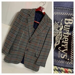 ヴィンテージ Burberry's バーバリーズ カシミヤウールツイード　ノバチェック2Bジャケット　テーラードジャケット　ブレザー　カシミア