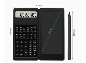 2-in-1関数計算機・電卓と電子メモ一体型 ブラック