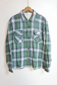 18SS ANDFAMILY アンドファミリー VINTAGE CH SHIRTS 長袖 チェック ネル シャツ 緑/グリーン SHL-1810539 サイズL 1007L