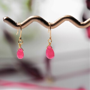 K10 ruby earrings natural ruby 