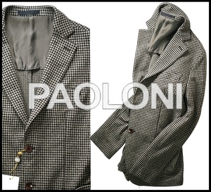 新品78,100円【 PAOLONI 】パオローニ/病みつき触感/着心地抜群/THE JERSEY JACKET/ハウンドトゥースジャージーテーラードジャケット52/XL