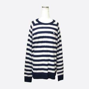 ★SALE★Abercrombie & Fitch/アバクロ★ムースアイコンボーダーセーター (Navy/White/L)