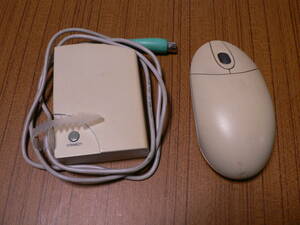 送料最安 350円 MOU22：レア!!　PS2コードレス・ホィールマウス　Logitech M-RK45＋レシーバー C-RC3-MSE　レアなPS2仕様
