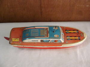  three . toy tin plate Rocket boat Regulus 33cm