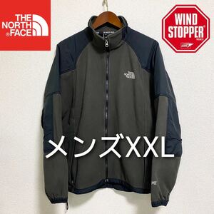 美品 THE NORTH FACE フリースジャケット ウインドストッパー メンズXXL ニュートープ カーキ デナリバーサロフト