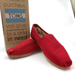 TOMS トムズ メンズ ORIGINAL Classics キャンバス クラシック エスパドリュー color Red Canvas 26-27.5cm レッド 靴【TS140】