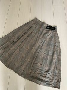 earth music&ecology* check skirt S