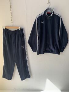 【人気】中学　高校　学校？　PUMA/プーマ　ジャージ　上下　セット　メンズ　Ｓ～Ｍ　サイズ　紺/ネイビー 　K1049