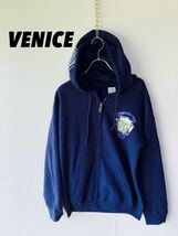 【人気】VENICE CLASS SICKS/ ヴェニスクラスシックス　ジップ　パーカー　紺/ネイビー　Mサイズ　ストリート（K131）_画像1