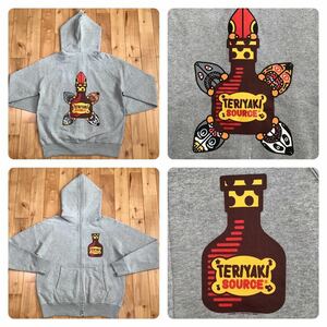 teriyaki alien パーカー Sサイズ a bathing ape BAPE full zip hoodie エイプ ベイプ アベイシングエイプ シャーク shark p895