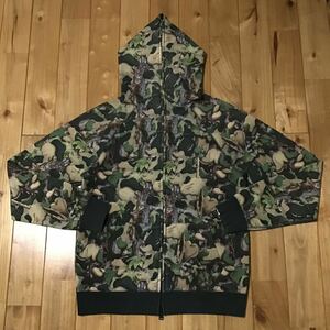 village camo フルジップ パーカー Sサイズ a bathing ape bape full zip hoodie エイプ ベイプ アベイシングエイプ jungle 迷彩 hr80