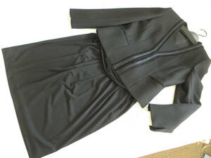 4065 ceremonial occasions .! on etc. . black ensemble suit * new goods M... material. jacket + black dress 