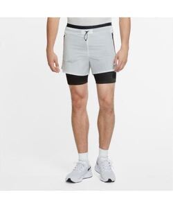 新品 定価12100円 Lサイズ ナイキ NIKE メンズ ラン DVN 3イン1 ショート ランニングショートパンツ タイツ キャリーバッグ付き