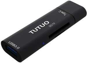 【Type-C メモリカードリーダー/変換アダプタ 2in1】TUTUO SD/TF 2.0メモリカードリーダー USB Type-C to USB 3.0 変換アダプタ 多機能